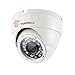 TIGERSECU Full HD 1080P Indoor Dome Security Camera, 50 Feet Night Vision, 2.0mp, Power Supply and coaxial Video Cable are not Included