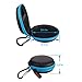 Earbud Case ZEEYU Hard Earphone Bluetooth Headphone Carrying Storage with Carabiner-Blue