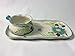 LG Stylish 4-piece Soup & Sandwich Set Butterfly- Turquoise Blue