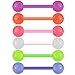 BodyJ4You 6PC Nipple Bars Tongue Barbell Glow In Dark 14G Multicolor Bioflex Set Body Piercing Rings