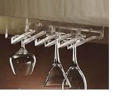 Acrylic Modular Stemware Wine Glass Rack Under Cabinet Shelf Glasses