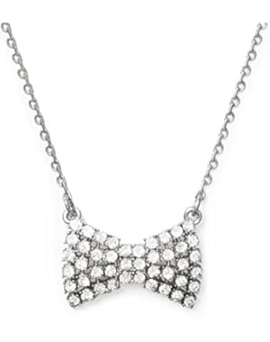 Kate Spade Sparkling Bow Mini Pendant Necklace, Silvertone
