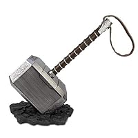 DMAR 1:1 Thor Hammer with Standing Base Collectible Replica Cosplay Costume Prop Toy Brown