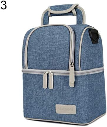 dna18729nd 1000ml Baby Breastmilk Multifunction Cooler Double Layer Picnic Food Storage Backpack Tote Bag Blue