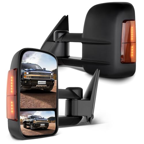 SCITOO Tow Mirrors Compatible with for 2003-2007 For Chevy Silverado 3500/Subur…