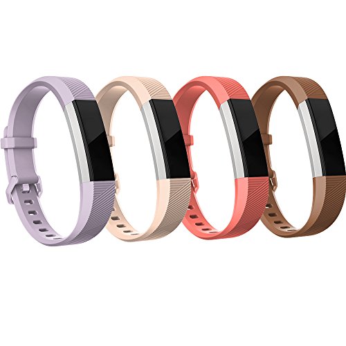 RedTaro Replacement Bands for both Fitbit Alta HR and Fitbit Alta Small Large, New Alta HR Wristbands, Fitbit Alta and Alta HR Accessory Bands (#403 Lavender, Blush Pink, Coral and Brown, Small)