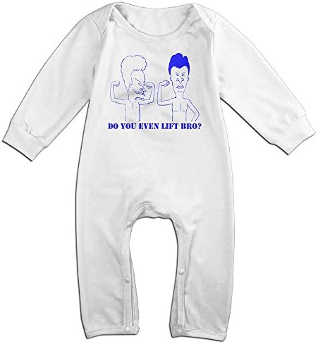 Kamici Inflant Beavis &amp; Butt-Head Long Sleeve Climb Clothes White 12 Months