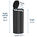 iTouchless 50 Liter / 13 Gallon Sensor Kitchen Trash Can with Odor Filter – Slim Round Black Stainless Steel Automatic Garbage Recycling Bin for Home, Office, Business, Garage