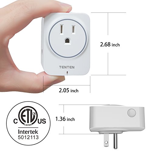 Tenten SO2-US WiFi Enabled 15A Smart Plug Work with Amazon Alexa & Google Assistant, No Hub Required, Remote and Voice… - Image 2