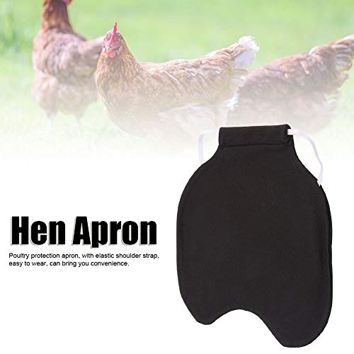 Aigid Hühnersattel Henne Schürze, Pet Feather Protection Fixer Rückenflügel Protector Henne Hühnersattel Schürze Doppeljacke(Schwarz) – Bild 7