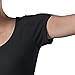 Women's Sweatproof Undershirt | Cotton Scoop Neck T-Shirt with Underarm Sweat Pads | Original Fit | Aluminum-Free Alternative | Black | Small