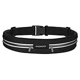 MoKo Sports Running Waist Pack, Outdoor Sweatproof Reflective Waist Bag Runner Belt, Fitness Workout Belt, Dual Pouch Bag for iPhone 7, 6S, Galaxy J3, S6, S7 Edge, Pixel XL, Moto Z Droid Up to 6