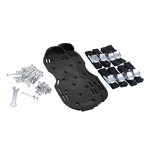 Voulosimi Lawn Aerator Spike Shoes Aeration Sandals Heavy Duty Spiked Sandals Use Premium Grass Aeration Sandals with Heavy Duty Metal Buckles