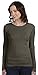 Ladies' Baby Rib Long-Sleeve Crew Neck Tee (Deep Heather) (Large)