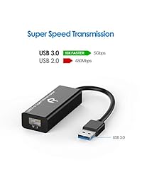 Adaptador de red USB, Rankie SuperSpeed USB 3.0 a RJ45 Gigabit Ethernet adaptador de red   r1161