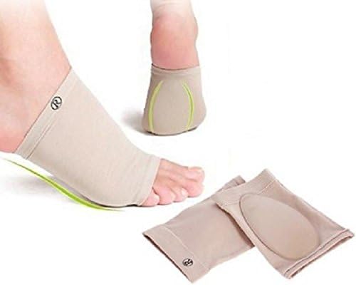 Gel Foot Arch Support Sleeve Shock absorbing Cushion Compression sock - Insole Brace Insert Massager Pad for Plantar Fasciitis, Arthritis, Running, Flat Feet, Drop Pressure Pain Relief, Men and Women