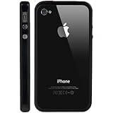 Silicone and Plastic Assembly Bumper for Verizon CDMA iPhone 4 - Black
