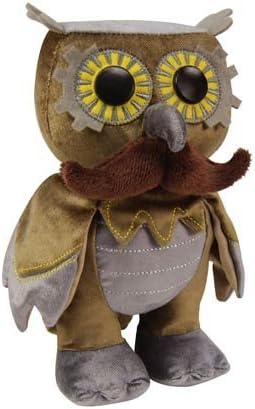 WhimWham Owl Mustache Steampunk 8-Inch Plush