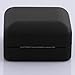 Luxury Black PU Leather and Steel LED Light Jewelry Ring Box With Battery