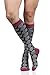 Vim & VIGR Women's 15-20 mmHg Compression Socks: Mum's Floral - Black & Plum (Cotton) (Wide Calf)