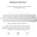 LINGANZH Smart Power Strip Surge Protector WIFI Extension Socket, Compatible with Amazon Alexa and Google Home, Smartphone App Control Appliances, Individual Control, Timing Schedule, No Hub Required