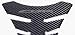 Revso Star Real Carbon Motorcycle Sticker, Decal Sticker, Gas Tank Protector , Grey Logo for All CBR models, CBR600 1000 954 929 900 RR CBR 250 300 500 650F 1100 , CBR Key chain, 2Pcs Per Set