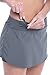 Penn Women's Active Skorts: Wide Band, Low Rise Tennis or Golf Skirt with Shorts,Dim Grey,Large
