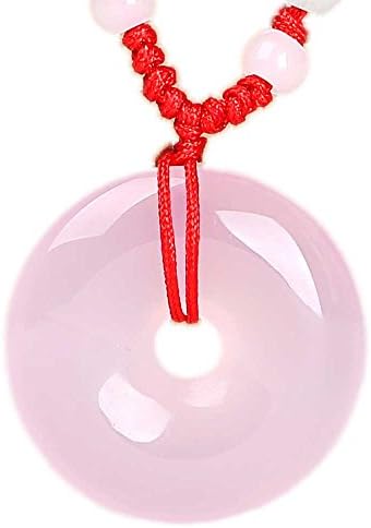 Natural Chalcedony Crafted Handmade Purple Peace buckle Pendant Bringing wealth and good luck (A)