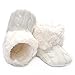 Annnowl Baby Girls Knit Soft Fur Winter Warm Snow Boots Crib Shoes (6-12 Months, White)