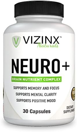 VIZINX NEURO + 30 Caps- A Brain Nutrient Complex That Supports Memory, Focus, Mental Clarity &amp; Positive Mood by VIZINX