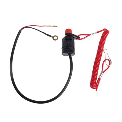 Royitay Universal Boat Outboard Engine Motor Kill Stop Switch and Safety Tether Lanyard Outboard Motors ATV Boat Bike