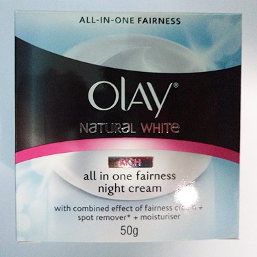 Olay Natural White Rich ALL in ONE Fairness Spot Remover Night Cream 50 G.