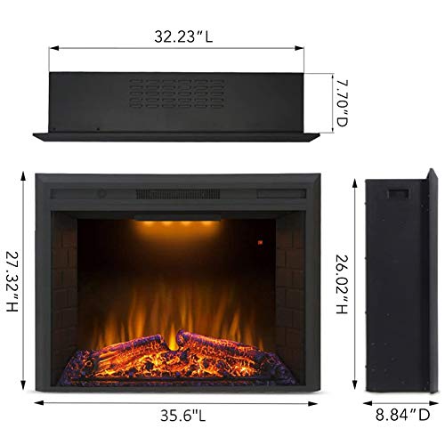 Valuxhome Electric Fireplace, 36 Inches Fireplace Insert with
