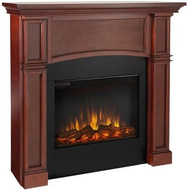 Bradford Slim Wall Mount Electric Fireplace, Features remote control, programmable thermostat, timer function, brightness settings and ultra bright Vivid Flame LED technology.
