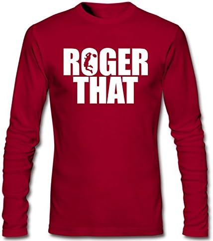 CONOC Men's Perfect RF Roger Federer Wimbledon Tennis Long Sleeve T Shirt Burgundy XL