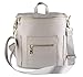 Mini PU Leather Backpack, Gray Color, Stylish Small Diaper Bag Design for Mom and Baby by Alice Unique