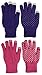 N'Ice Caps Kids Magic Stretch Warm Plush Lined Knit Touchscreen Gloves - 2 Pair Pack