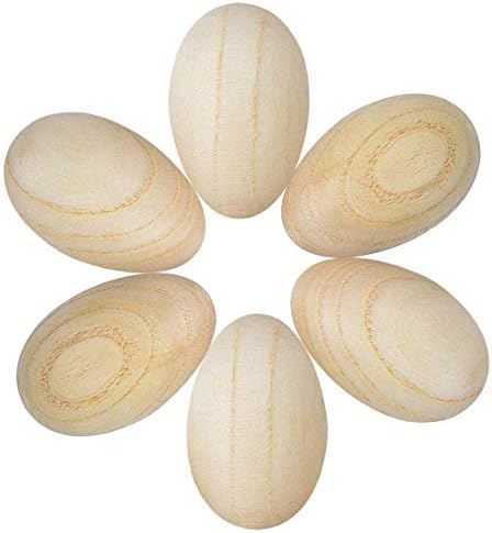 Kabi 6Pcs Wooden Shaker Eggs Musical Maracas Egg Shaker Percussion Instrument Toys for Kids