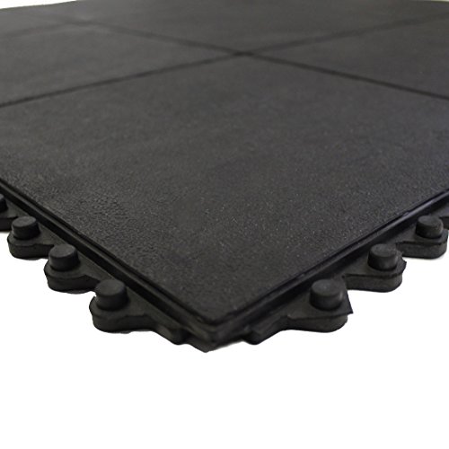 Envelor Home and Garden Puzzle Exercise Mat, Rubber Interlocking Tiles, Protective Flooring for Gym Equipment and Cushion for Workouts, Garage Tiles, Gym Floor (36 x 36, Solid Interlocking Gym Mat) - Thumbnail 4