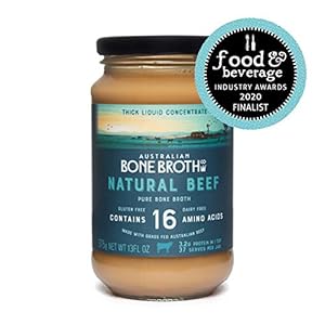Australian Beef Bone Broth Concentrate -New 375 gram Jar- Build your immune system, gut health, bone + joint strength…
