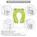 Travel Portable Folding Potty Training Toilet Seat Cover, Minkle Non Slip Silicone Pads with Carry Bag for Babies, Toddlers and Kids - Green