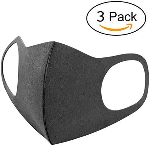 SEMOL Unisex Mouth Mask High Density Sponge Anti-dust PM2.5 Mouth Muffle for Breathe Healthy Filters Dust, Flu Germs, Allergens, Pollen - 3 Pieces Grey