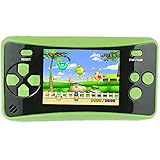 HigoKids Handheld Game Console for Kids Portable Retro Video Game Player Built-in 182 Classic Games 2.5 inches LCD Screen Family Recreation Arcade Gaming System Birthday Present for Children-Green