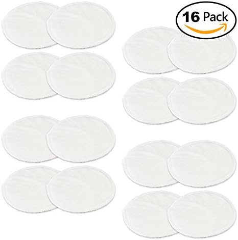 Organic Bamboo Nursing Pads| Pack Of 16 Reusable & Washable 5" Inserts Leak-proof Absorbent and Super Soft