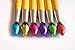 6 x Cute Novelty Ballpoint Bamboo Brush Style Shape Pens - Kids Party Pen - Unique Retractable Blue Ink for Writing in Notebooks and Journals - Gifts for Women Children or Men, Art Teachers too!