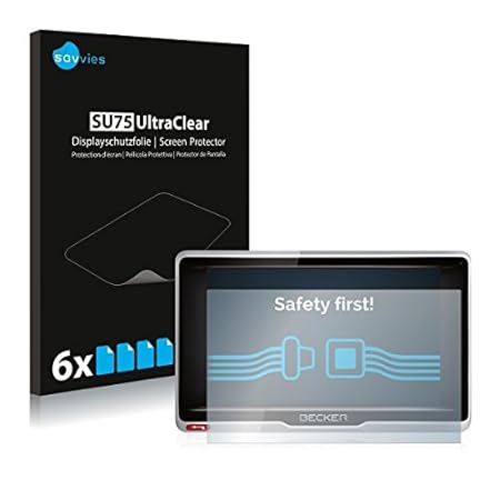 6x Savvies SU75 UltraClear Displayschutz Schutzfolie für Becker active.5 LMU plus (ultraklar, einfach anzubringen)