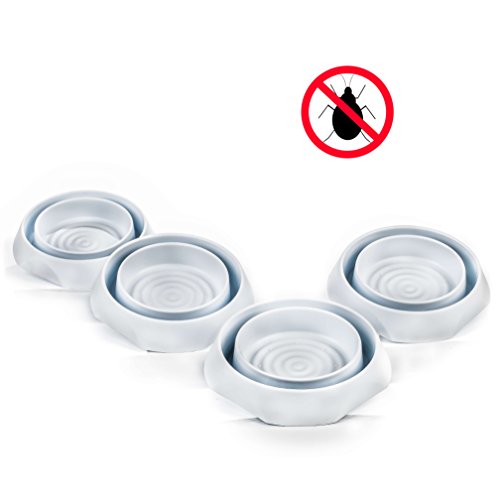 Bed Bug Trap by EcoBugOut and Interceptor Trays 24 Hour Detection and Monitor for Pest Control 4ct