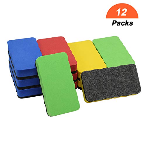 Dry Erase Erasers,12 Packs Dry Whiteboard Eraser
