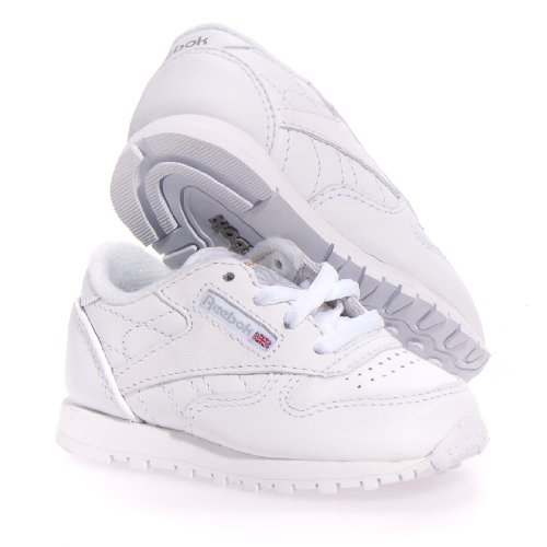 Reebok Infant/Toddler Classic Leather Sneaker,White/Light Grey,8 M US Toddler