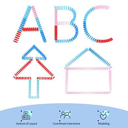 Skirfy Domino Train,200 Pcs Dominoes for Kids with Steam,Light & Sound, Automatic Domino Train Toy with Storage Bag,Train Domino Stacker,Creative Birthday Gifts for Boys and Girls Age 3-6